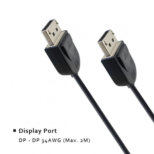 Display Port - DP - DP 34AWG (Max. 2M) 