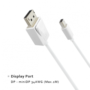 Display Port - DP - miniDP 34AWG (Max. 2M)