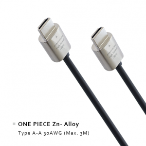 ONE PIECE Zn- Alloy - Type A-A 30AWG (Max. 3M)